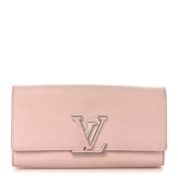 LOUIS VUITTON Taurillon Capucines Wallet Magnolia