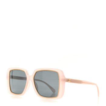 CHANEL Acetate Chain Square Sunglasses 71709A Pale Pink