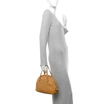 PRADA Vitello Daino Bowler Bag Sughero