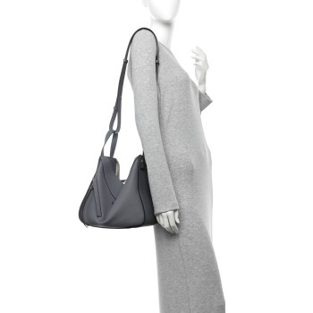 LOEWE Grained Calfskin Small Hammock Shoulder Bag Asphalt