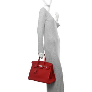 HERMES Togo BIRKIN 35 Rouge Garance