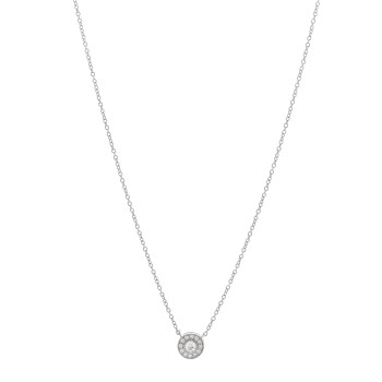 TIFFANY Platinum Diamond .16ctw Soleste Pendant Necklace