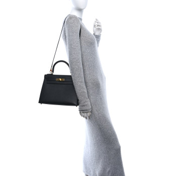 HERMES Epsom Kelly Sellier 28 Black