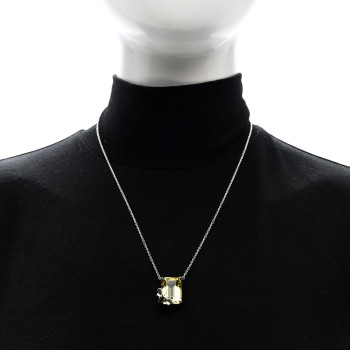 TIFFANY Sterling Silver 18K Rose Gold Yellow Quartz Return to Tiffany Love Bugs Ladybug Necklace