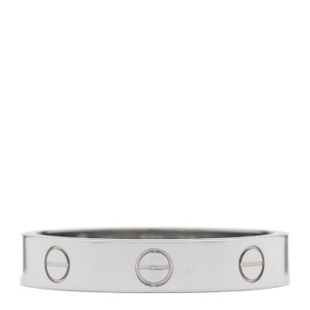 CARTIER 18K White Gold 3.5mm LOVE Wedding Band Ring 58 8.5