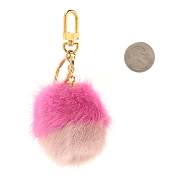 LOUIS VUITTON Mink Fluo Bubble Bag Charm Key Holder Pink