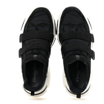 CHRISTIAN DIOR Technical Fabric Nylon Camouflage Womens D-Wander Sneakers 41 Black