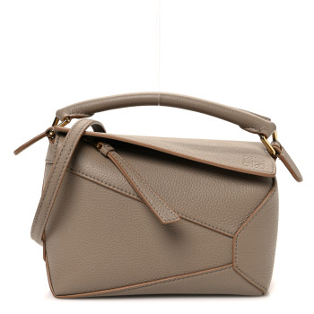LOEWE Calfskin Mini Puzzle Edge Bag Sand