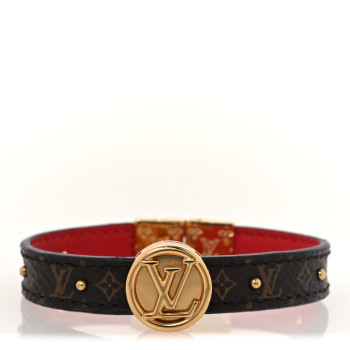 LOUIS VUITTON Monogram LV Circle Reversible Bracelet 17 Red