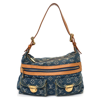 LOUIS VUITTON Monogram Denim Baggy PM Blue