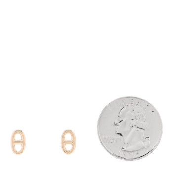HERMES 18K Rose Gold TPM Farandole Stud Earrings