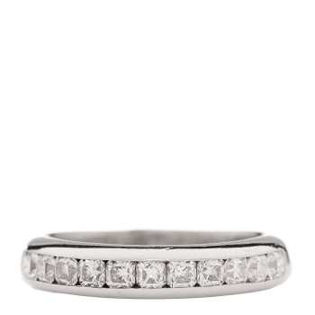 TIFFANY Platinum Diamond Lucida Half Circle Wedding Band Ring 51 5.75