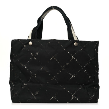 CHANEL Nylon Travel Toiletry Tote Black