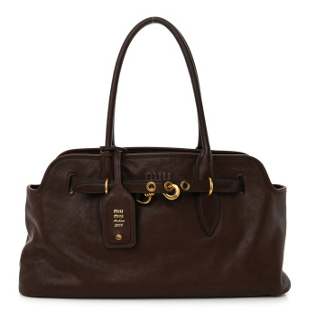 MIU MIU Nappa Large Aventure Bag Briarwood