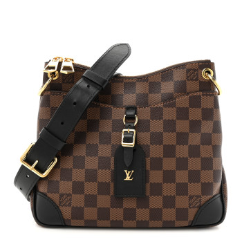 LOUIS VUITTON Damier Ebene Odeon PM Black