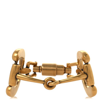 GUCCI Brass Horsebit Bracelet S Aged Gold
