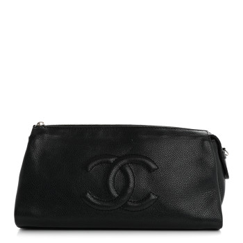 CHANEL Caviar Ultimate Soft Pochette Black