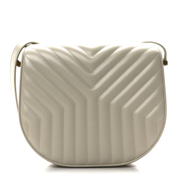 SAINT LAURENT Calfskin Quilted Y Joan Satchel Crema Soft