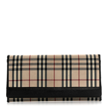 BURBERRY House Check Continental Wallet Black