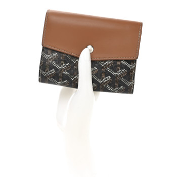 GOYARD Goyardine Saint-Gabriel Compact Wallet Black Gold