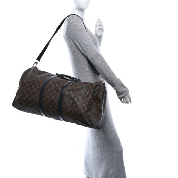 LOUIS VUITTON Monogram Macassar Keepall Bandouliere 55