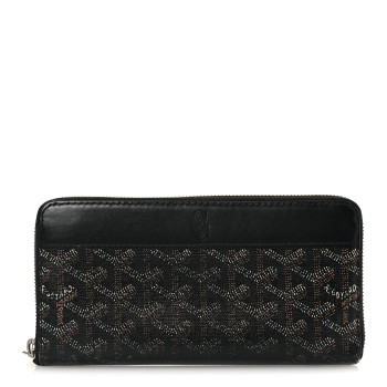 GOYARD Goyardine Matignon Zip Around GM Wallet Black