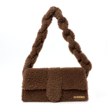 JACQUEMUS Shearling Le Bambidou Brown