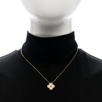 VAN CLEEF & ARPELS 18K Yellow Gold Diamond Vintage Alhambra Pendant Necklace VAN CLEEF & ARPELS 18K Yellow Gold Diamond Vintage Alhambra Pendant Necklace