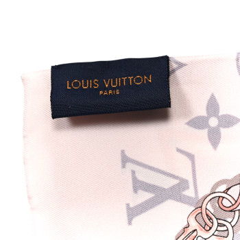 LOUIS VUITTON Silk Monogram Confidential Bandeau Light Pink