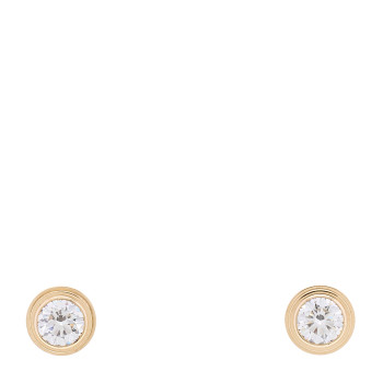 CARTIER 18K Pink Gold Diamond MM D'Amour Earrings
