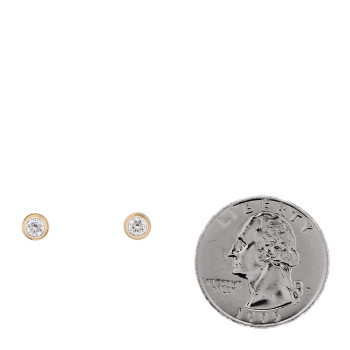 CARTIER 18K Pink Gold Diamond MM D'Amour Earrings