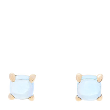 TIFFANY 18K Yellow Gold Blue Topaz Paloma Picasso Sugar Stacks Earrings