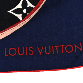 LOUIS VUITTON Silk Wool All That Straps Shawl Black