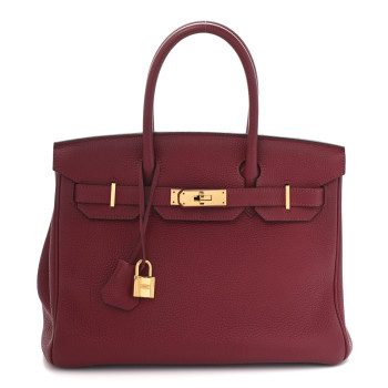 HERMES Togo BIRKIN 30 Rouge Grenat