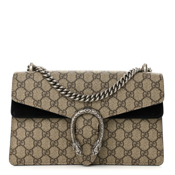 GUCCI GG Supreme Monogram Small Dionysus Shoulder Bag Black