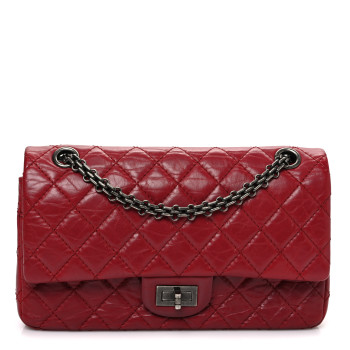 CHANEL Aged Calfskin Quilted 2.55 Reissue 225 Flap Red