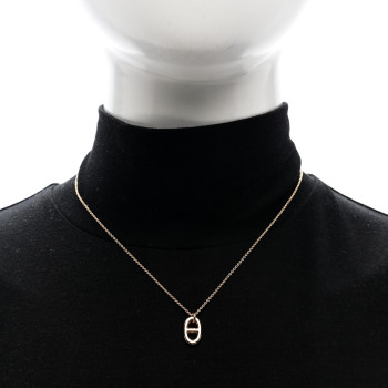 HERMES 18K Rose Gold PM Farandole Pendant Necklace