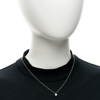 TIFFANY Platinum Diamond .52ct Solitaire Pendant Necklace