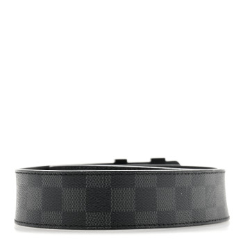LOUIS VUITTON Calfskin Damier Eclipse 40mm LV Initiales Reversible 90 36 Belt