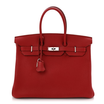 HERMES Togo BIRKIN 35 Rouge Garance