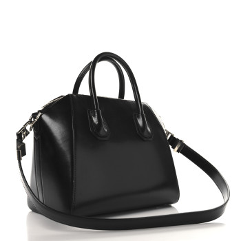 GIVENCHY Shiny Lord Calfskin Small Antigona Black