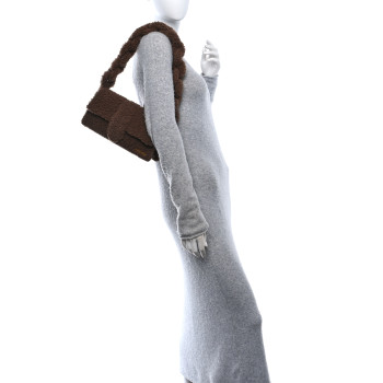 JACQUEMUS Shearling Le Bambidou Brown