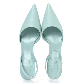 CHRISTIAN LOUBOUTIN Nappa Apostropha 80 Slingback Pumps 38.5 Iceberg