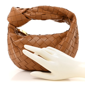 BOTTEGA VENETA Nappa Intrecciato Mini Jodie Caramel