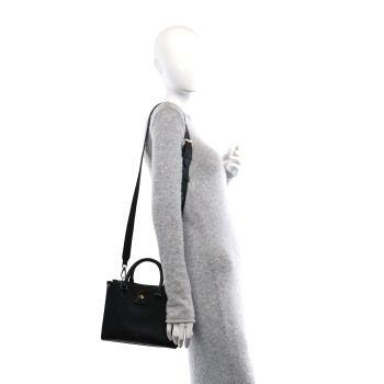 LOUIS VUITTON Calfskin Lock & Go Tote Black