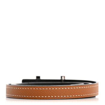 HERMES Swift Epsom 13mm Focus Belt 85 Black Gold
