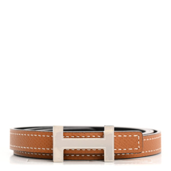 HERMES Swift Epsom 13mm Focus Belt 85 Black Gold