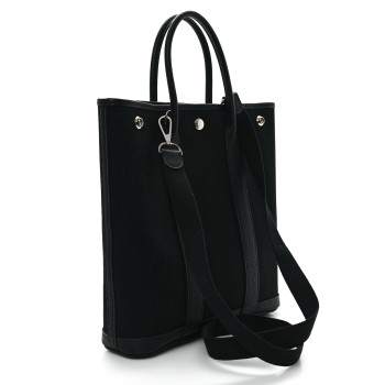 HERMES Toile Militaire Vache Country Garden File 28 Black