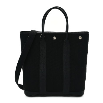 HERMES Toile Militaire Vache Country Garden File 28 Black