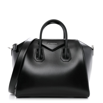 GIVENCHY Shiny Lord Calfskin Medium Antigona Black
